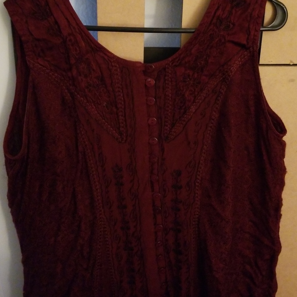 Pakistani wine colored dress